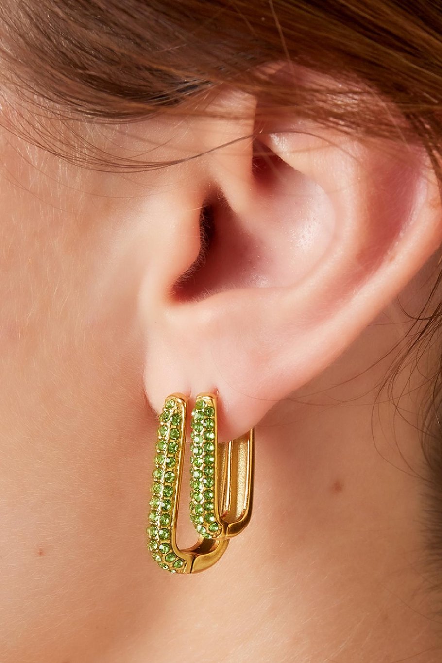 Earrings Shimmer Spark Large Gold Color Stainless Steel h5Picture3